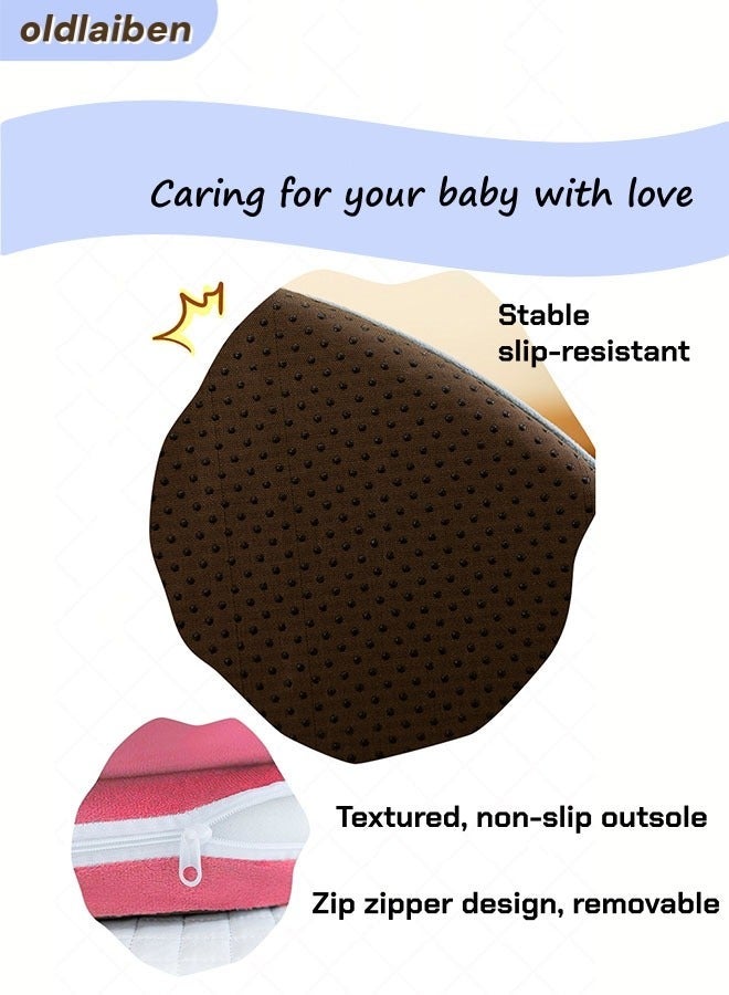 الدليبن مقعد دعم للجلوس للأطفال على شكل أريكة، مقعد أطفال قطيفة لطيف برسوم كرتونية، مقعد تعليمي للأطفال، مقعد أرضي مريح محمول للأطفال، هدية مثالية للأطفال الصغار لتعلم الجلوس (أرنب) - Image 4